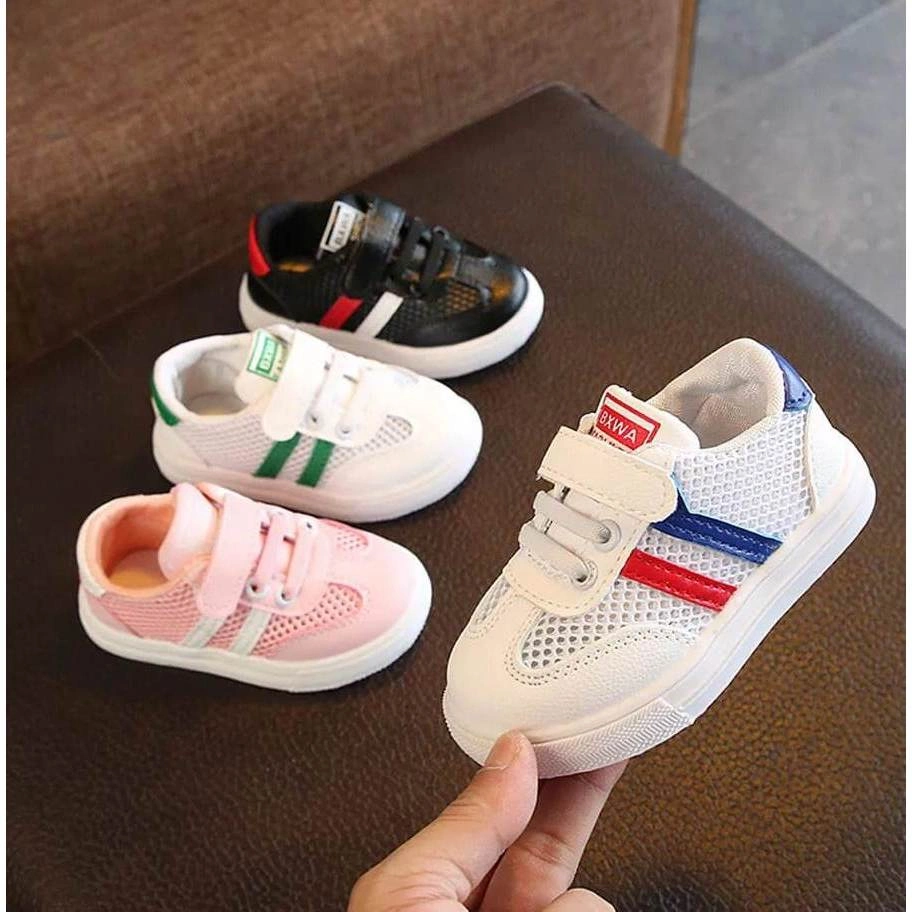 Sepatu Bayi Laki Laki dan Perempuan Sepatu Bayi Prewalker Laki Laki dan Perempuan Bowling Double Mesh Umur 0 3 6 12 Bulan Murah Laki Laki Perempuan Terbaru / Sepatu Bayi