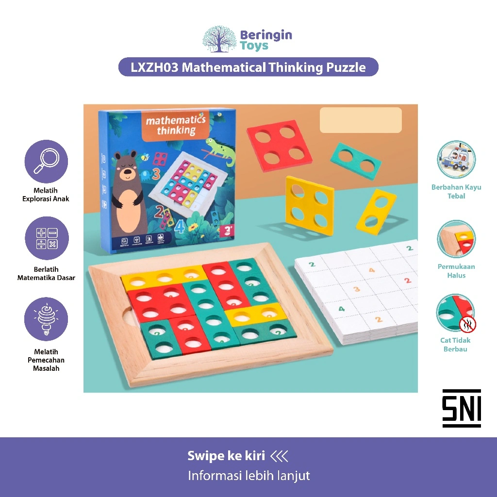Beringin Toys - Mathematical Thinking Puzzle / Puzzle Matematika Melatih Berpikir Logis & Hitungan Mainan Berhitung Edukasi Anak