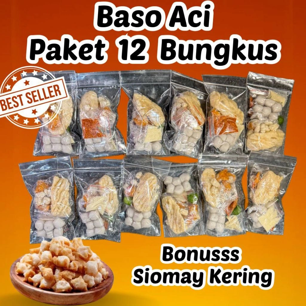Baso aci isi 12pcs / baso Aci isi 12pcs murah / baso Aci paket 12 pcs murah / baso aci viral / baso aci paket usaha / paket baso aci 12 bungkus / paket baso Aci 12 bungkus murah