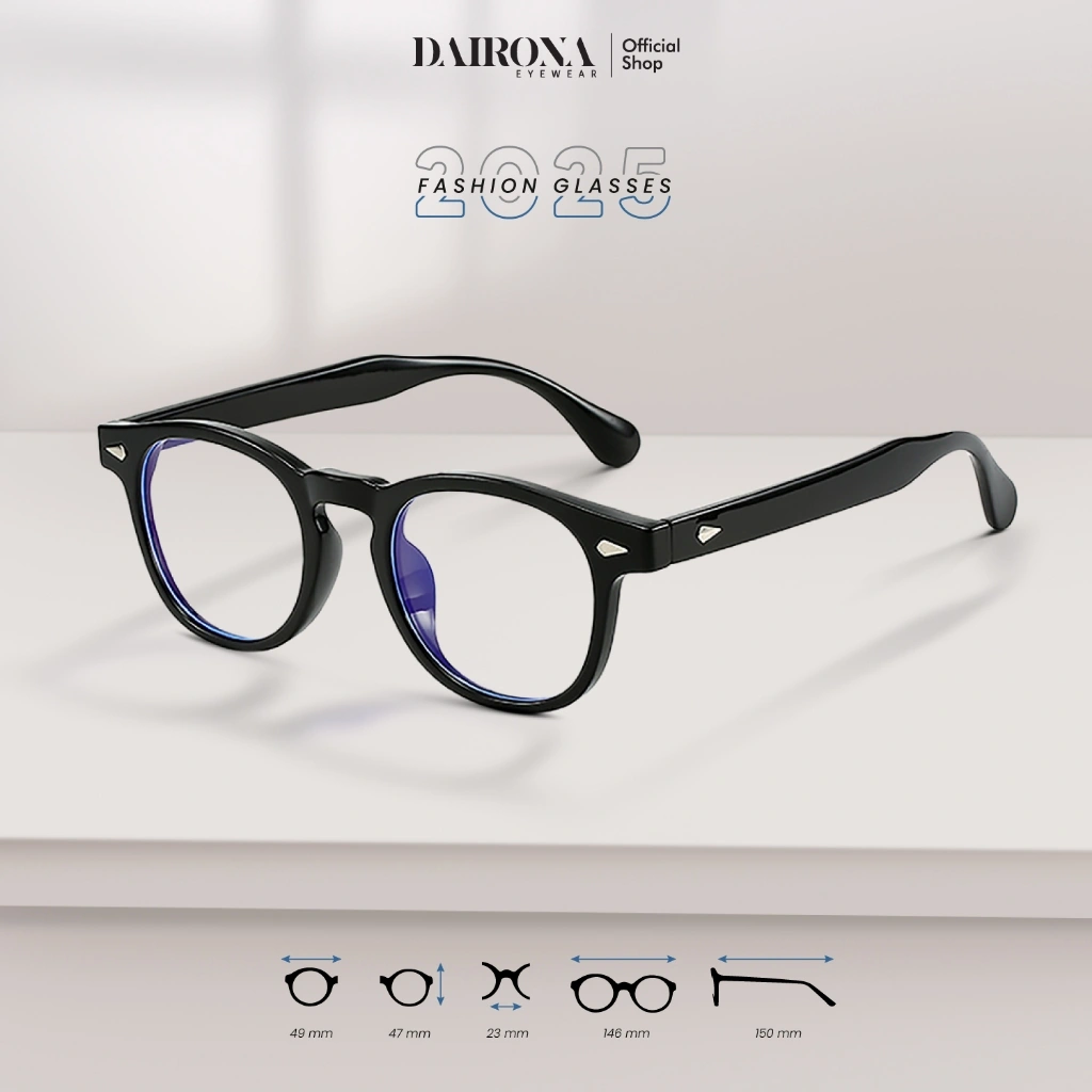Dairona Eyewear Kacamata Photocromic Frame Minus Radiasi Blueray Pria Wanita Terbaru Fashion Style Terbaru Bentuk Kotak Polycarbonate Lentur Dan Elastis 81006