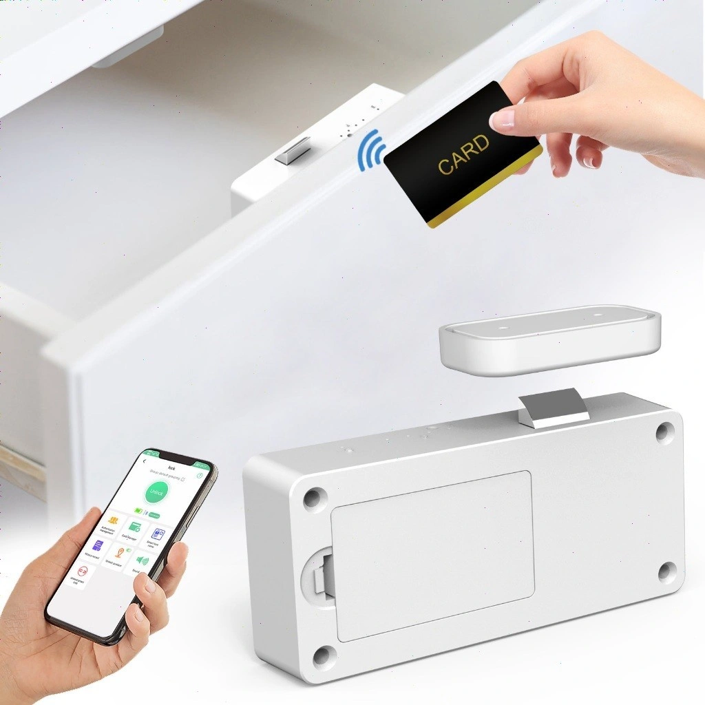 Hidden Smart Cabinet Lock IC Card RFID NFC Electronic Keyless Bluetooth Child Safety Lock