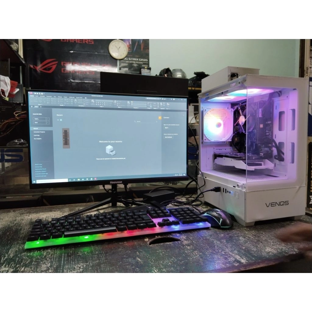 Pc Gaming lengkap Core i7 Ssd vga2gb LED 22 wide