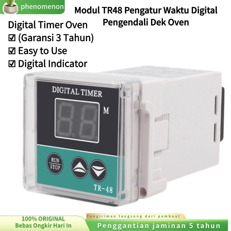 (COD/Gratis Ongkir) Asli asli Model Baru 2026 Model terbaru 2026 Digital Timer Oven Deck Controller Kontroler Pengatur Pengontrol Waktu Jam 220V AC Output Relay Panggangan Roti Loyang Fly Mesin Bakery Baking Digital Timer Oven Deck Controller Kontroler Pe