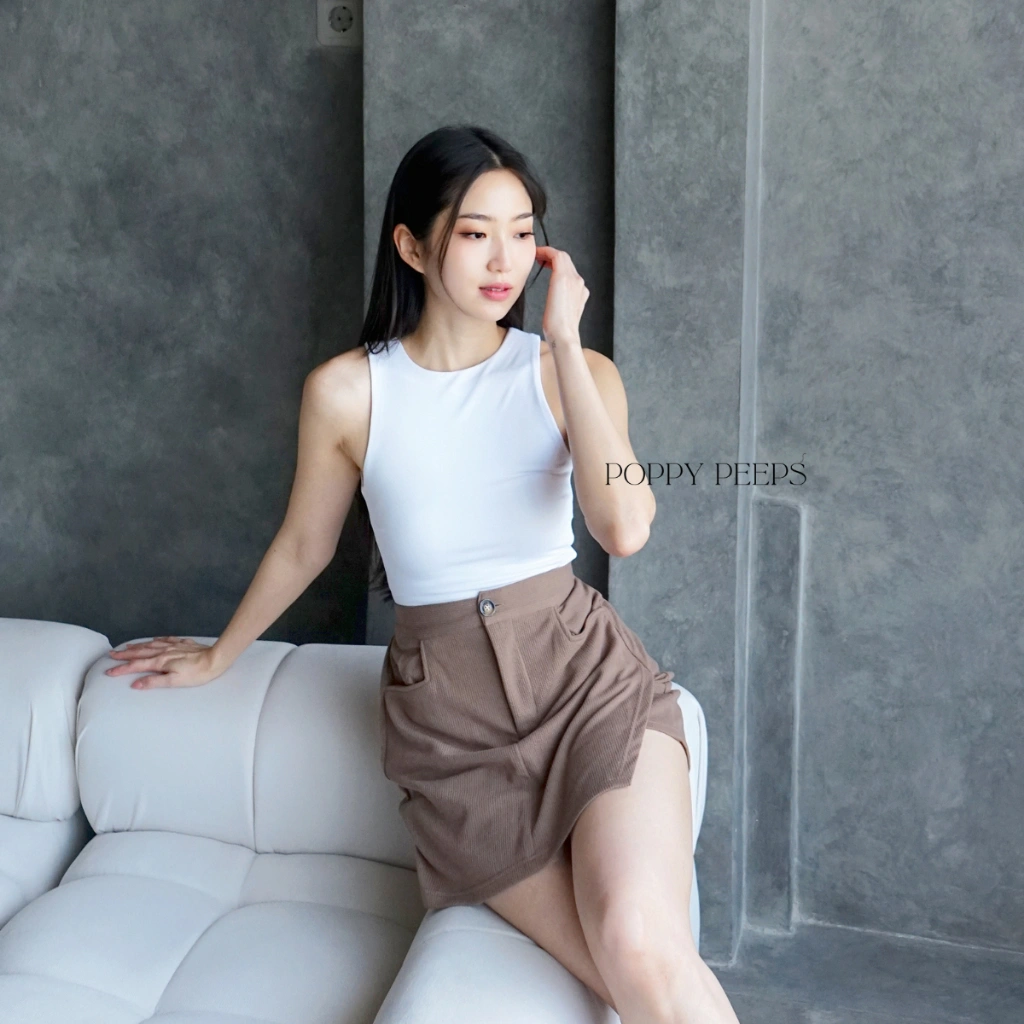 [ Poppypeeps ] BIANCA SKORT / Rok Celana Wanita / Rok Mini Wanita