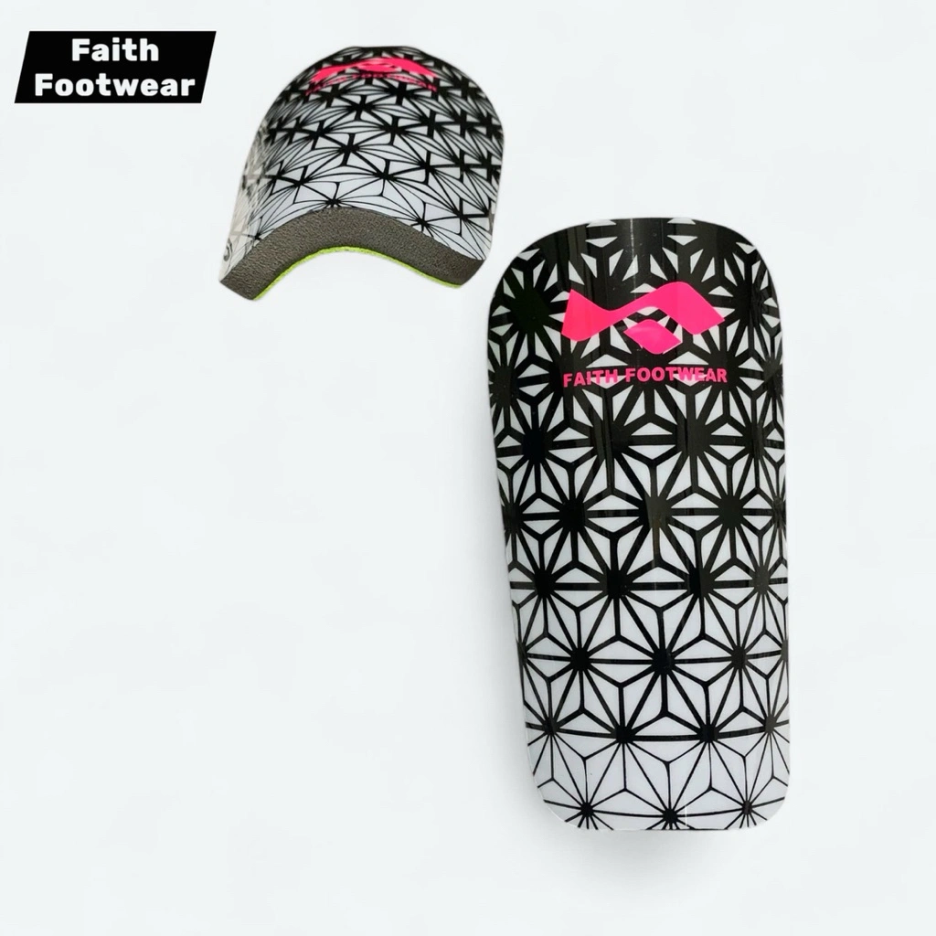 FAITH FOOTWEAR Skin Deker Tebal | Shin Guard Deker pelindung Kaki Olahraga Sepak Bola Futsal Black White Terlaris