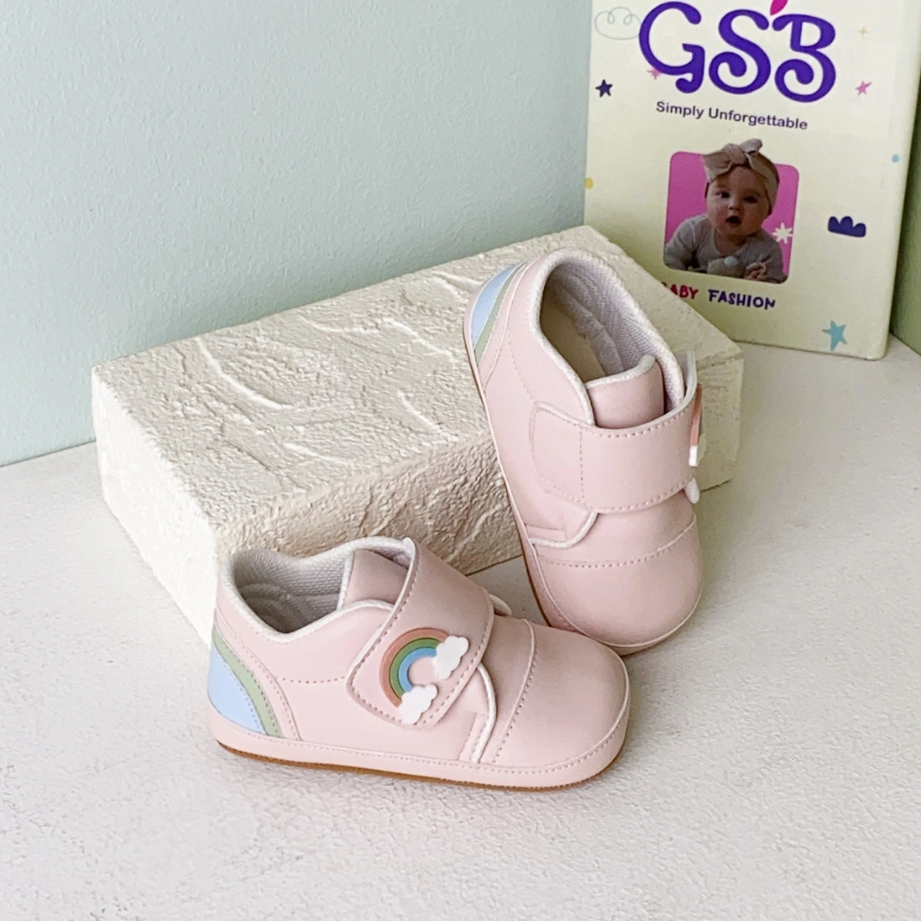 prewalker sepatu bayi perempuan umur 2-12 bulan model P21 Niji Pink