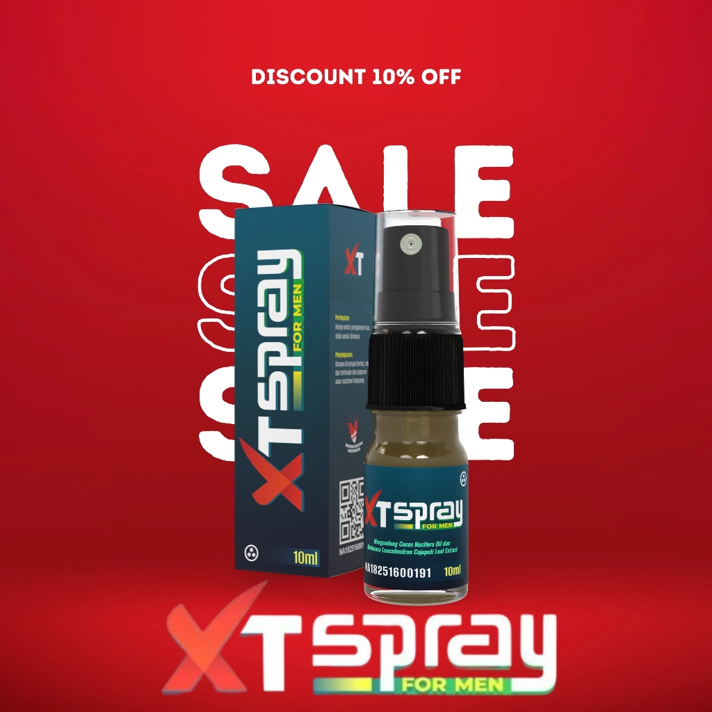 XT SPRAY Pria tahan lama isi 10ml Herbal XTRONG 10ml durasi lama tahan original BPOM
