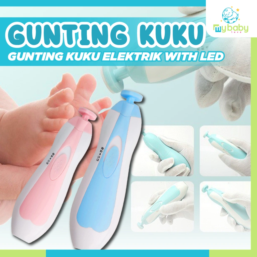 GUNTING KUKU BAYI ELEKTRIK SET Baby Care Electric Nail Trimmer Peralatan Pemotong Kuku Bayi New Born Clippers Set Tool Perlengkapan