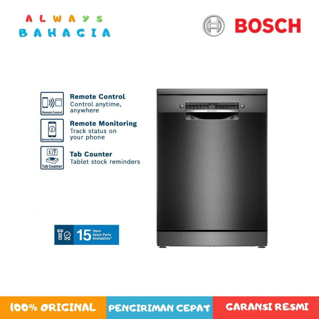 Bosch SMS4IMB62Q Free-standing Dishwasher 60cm Series 4 Black