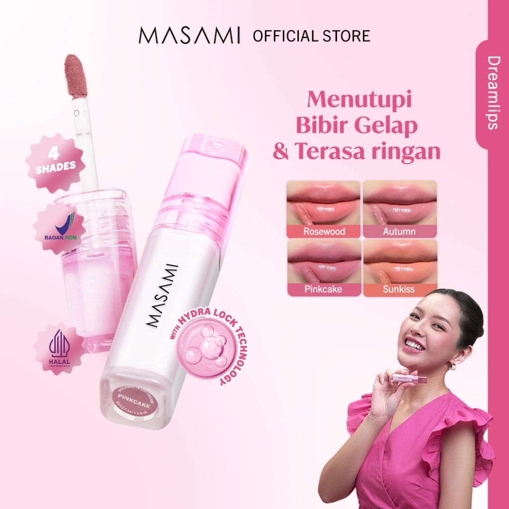 Masami Dreamatte Lip Cream / Lip Matte Anti Bibir Kering / Lip Matte Tahan Lama / Lip Matte Hydra Lock Technology / Lip Dream Matte Anti Bibir Hitam / Pelembab Bibir Menghidrasi Bibir Long Lasting Matte Lips Lipstick Lipcream Make Up