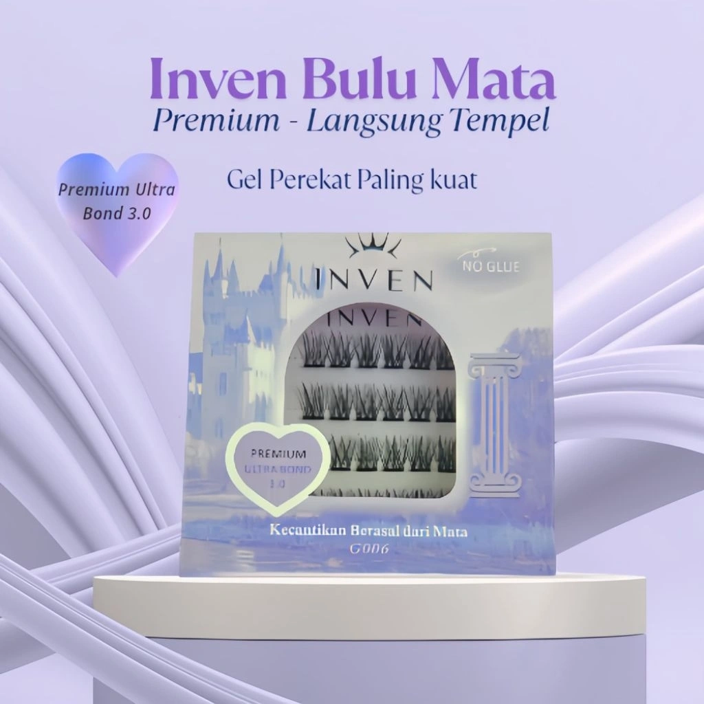 《LANGSUNG TEMPEL》Premium G006 TEBAL Bulu Mata Palsu Tanpa Lem Korean Look FREE PINSET / Tweezer hasil natural Eyelash Box Bulumata Extension