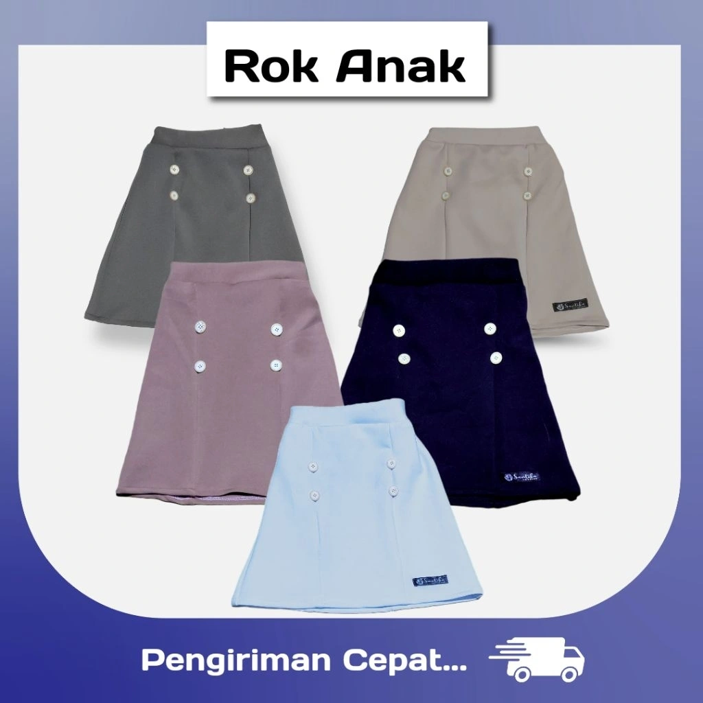 SF KIDS FASHION - Rok Pendek Scuba Premium Anak Perempuan Usia 3,4,5 Tahun | Rok Anak Perempuan Terbaru | Rok Scuba Anak Perempuan Elegan
