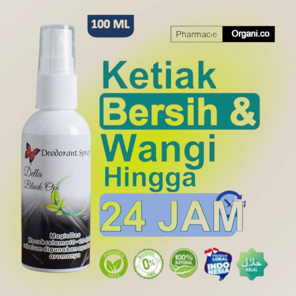 Deodorant Spray Tawas Natural Cair 60ml Penghilang Bau badan dan ketiak Organik