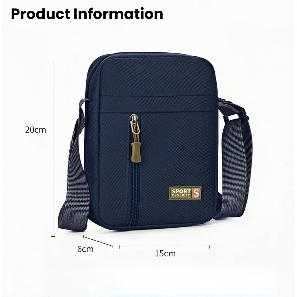 Tas Selempang Pria Multifungsi – Sling Bag Mini Simple untuk Kerja & Travel