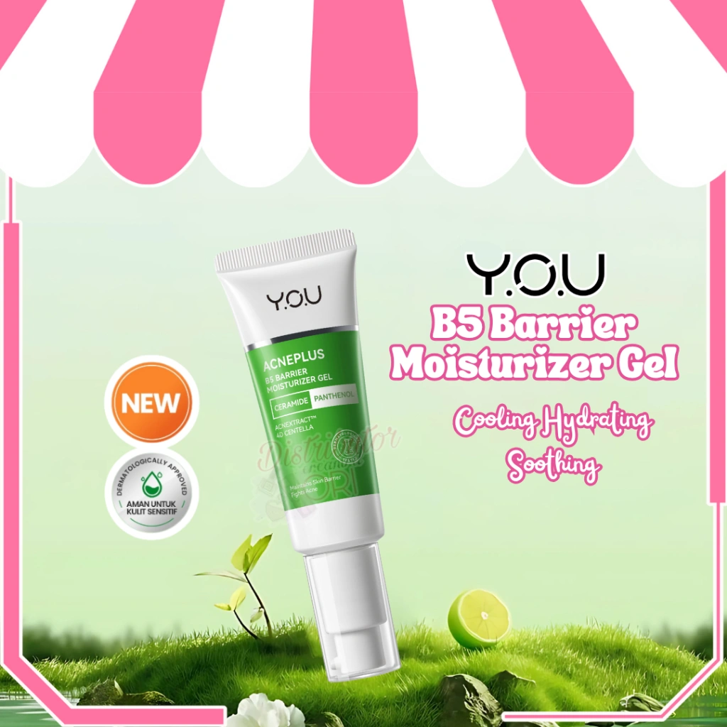 YOU AcnePlus B5 Barrier Moisturizer Gel | Pelembab Kulit| Cooling Hydrating Soothing | Kulit Sensitif | Kulit Berjerawat
