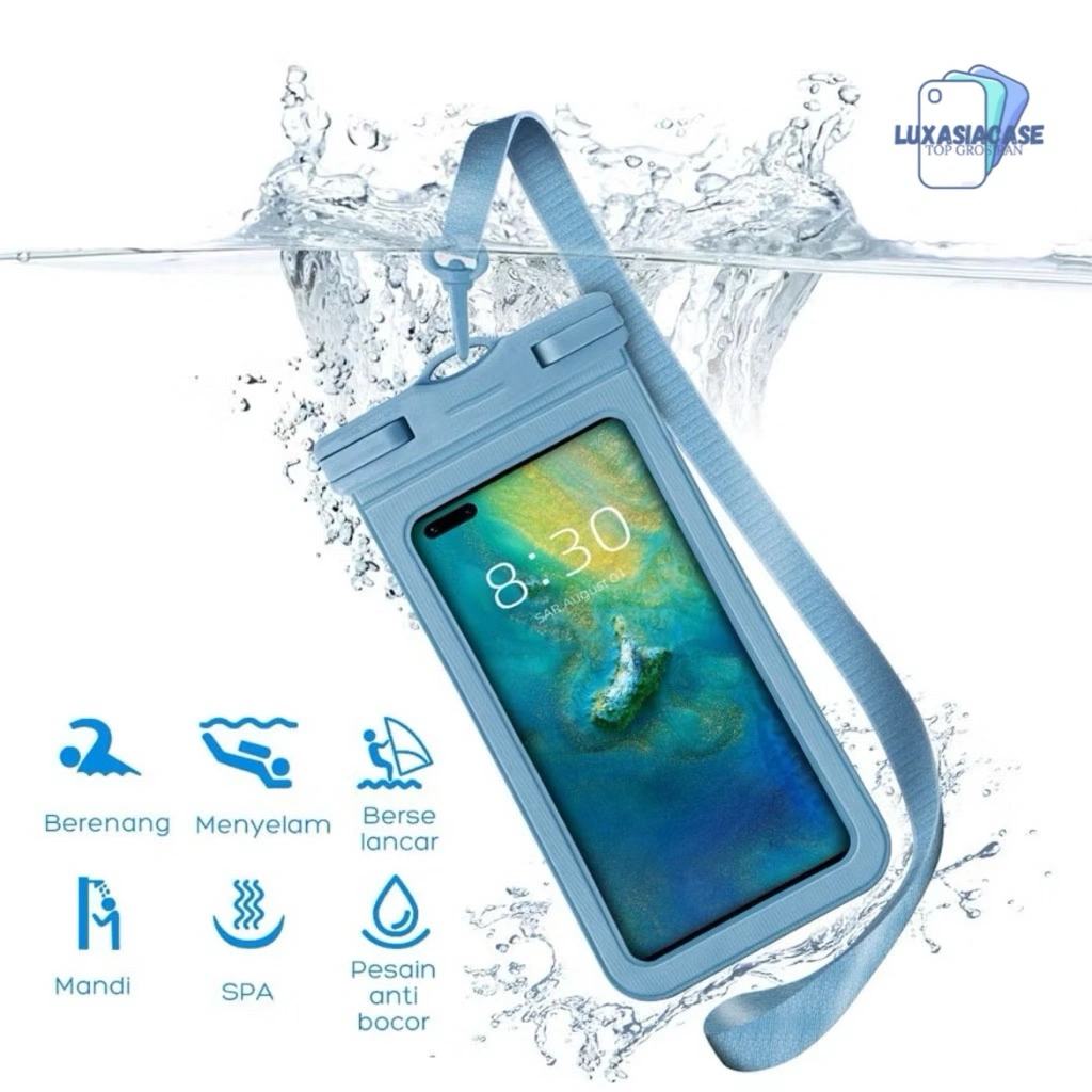 Waterproof Bag Hp Multifungsi Kantong Pelindung Hp Anti Air Casing Handphone Tas Plastrik Holder Motor