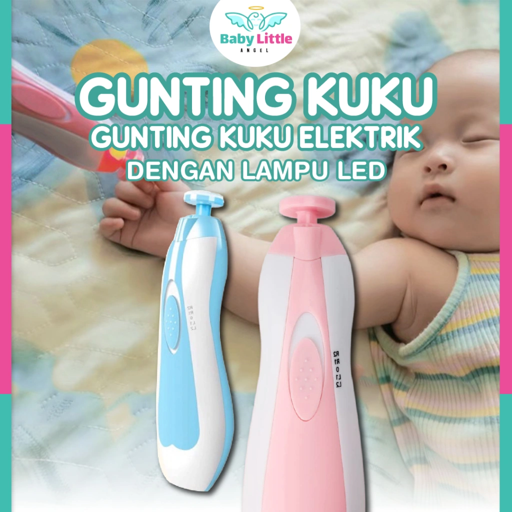 GUNTING KUKU BAYI ELEKTRIK SET Baby Care Electric Nail Trimmer Peralatan Pemotong Kuku Bayi New Born Clippers Set Tool Perlengkapan