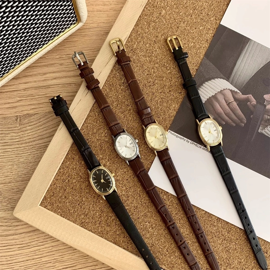 DGC W510 Jam Tangan Wanita Oval Korean  Thin Belt Kecil Student Simple Temperament Quartz Watches COD