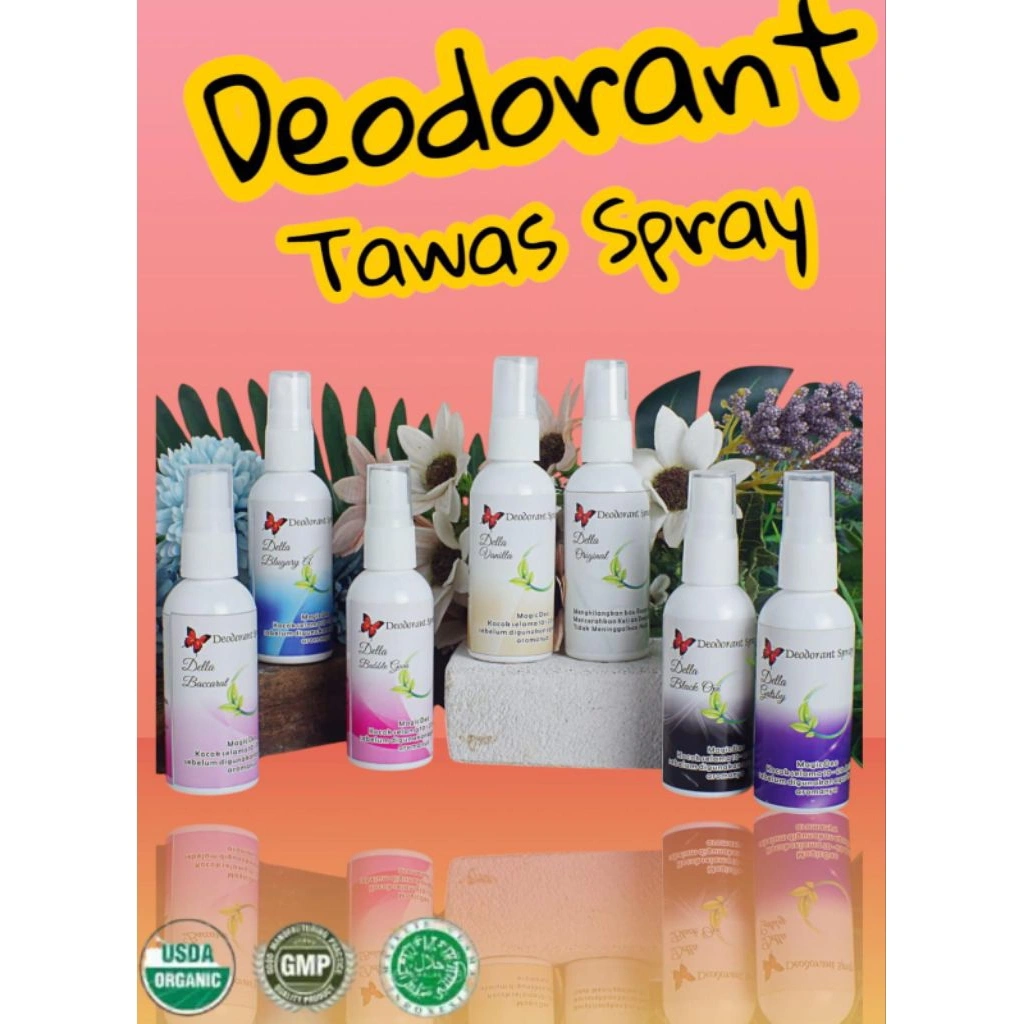 Deodorant Spray Tawas Natural Cair 60ml Penghilang Bau badan dan ketiak Organik