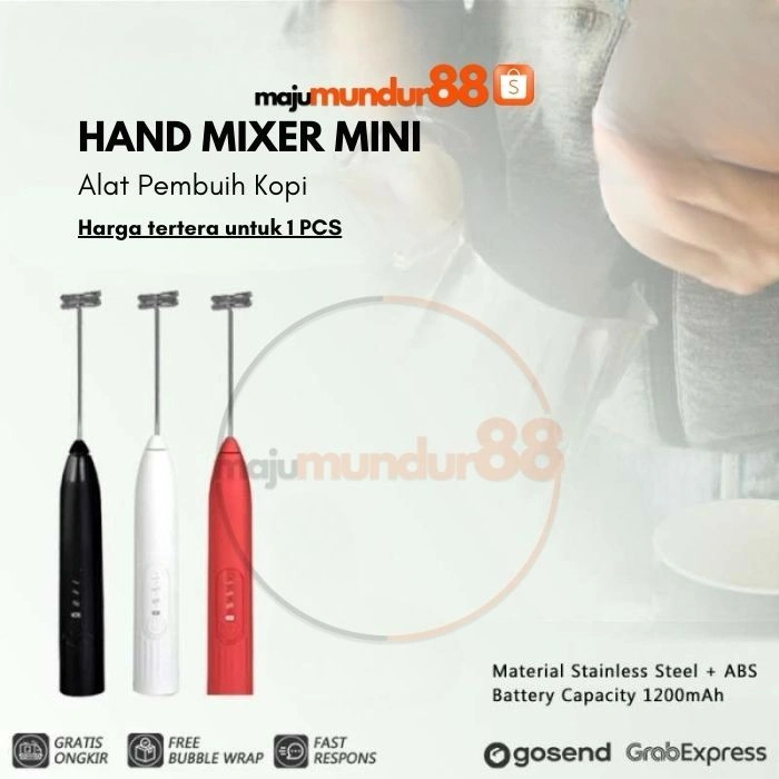 Hand Mixer Mini Elektrik Automatis Pengocok kopi dalgona telur Foam