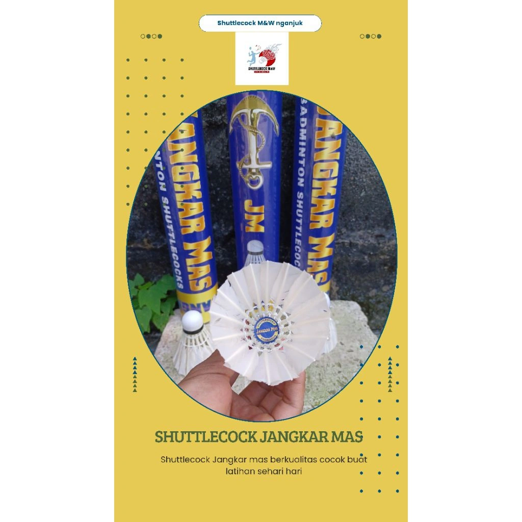 Shuttlecock badminton/Jangkar Mas kualitas bagus /kok badminton/ 1 slop isi 12 pcs