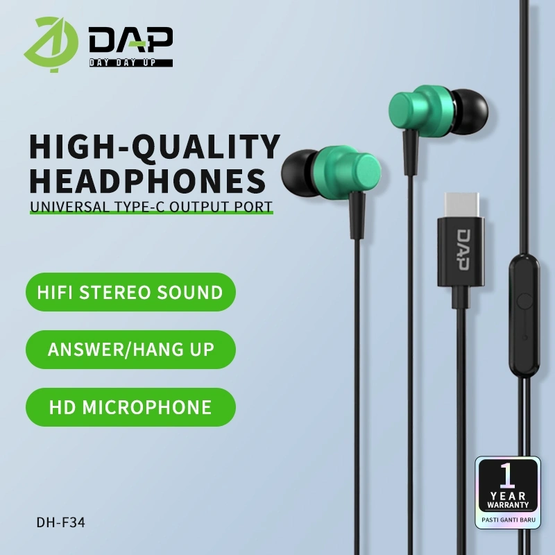DAP DH-F34 Handsfree Hifi Stereo Compatible With All Type C Port Devices In-ear wired headphones