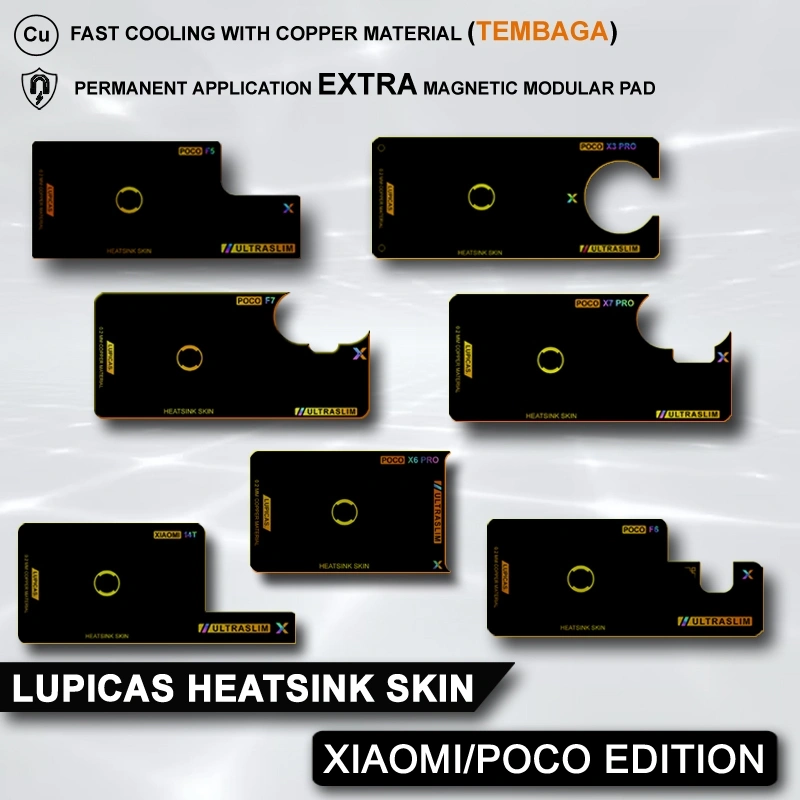 LUPICAS COOLING PAD HEATSINK SKIN TEMBAGA 0.2 MM PENDINGIN SMARTPHONE ULTRASLIM FOR XIAOMI  POCO EDITION