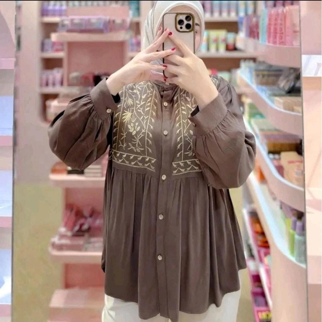 RAFELA BLOUSE BORDIR RAYON TWILL