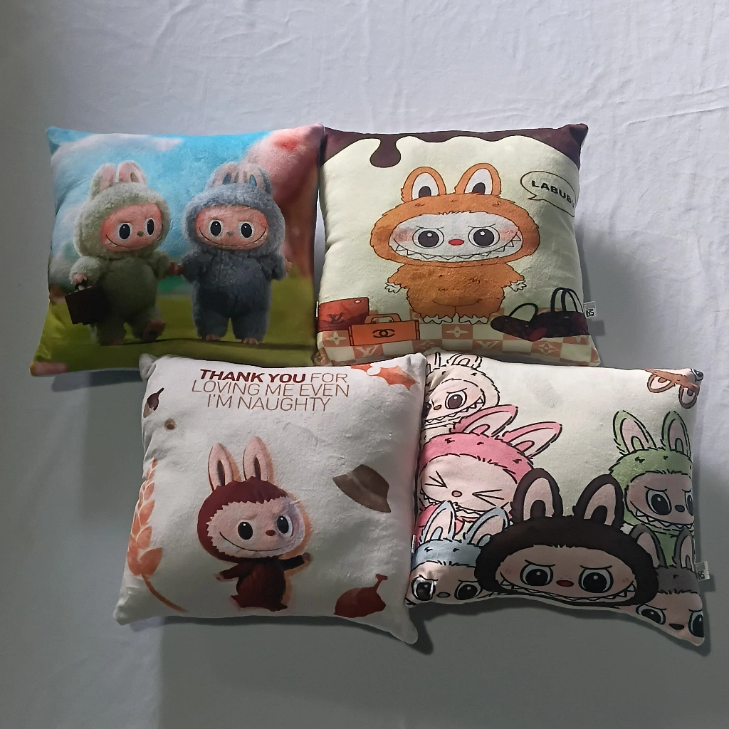 Bantal Sofa Lucu Karakter Labubu Hiasan Sofa Bantal Tidur