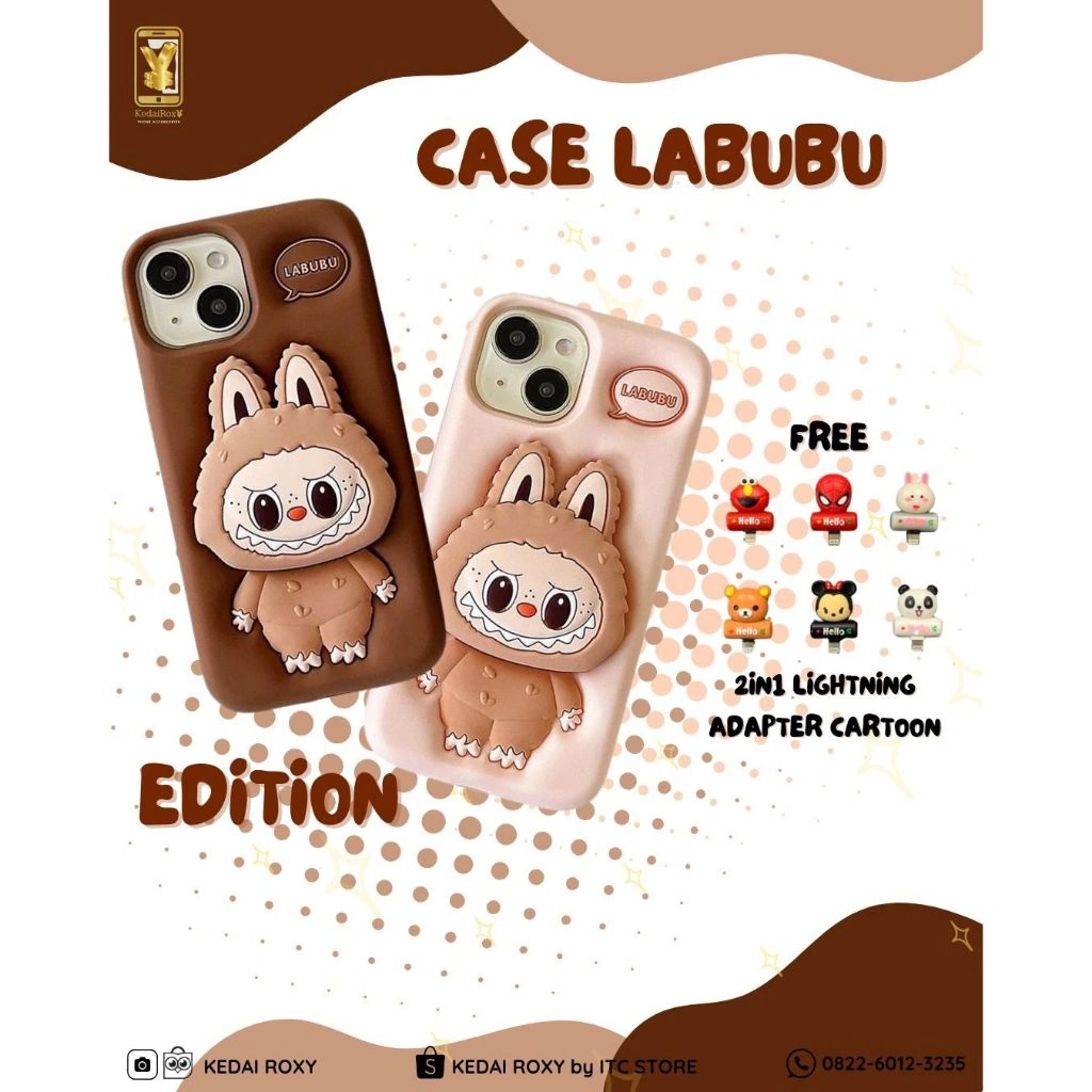 LABUBU CASE SILICONE/SOFTCASE SILICONE LABUBU/CASING HP KARAKTER LABUBU