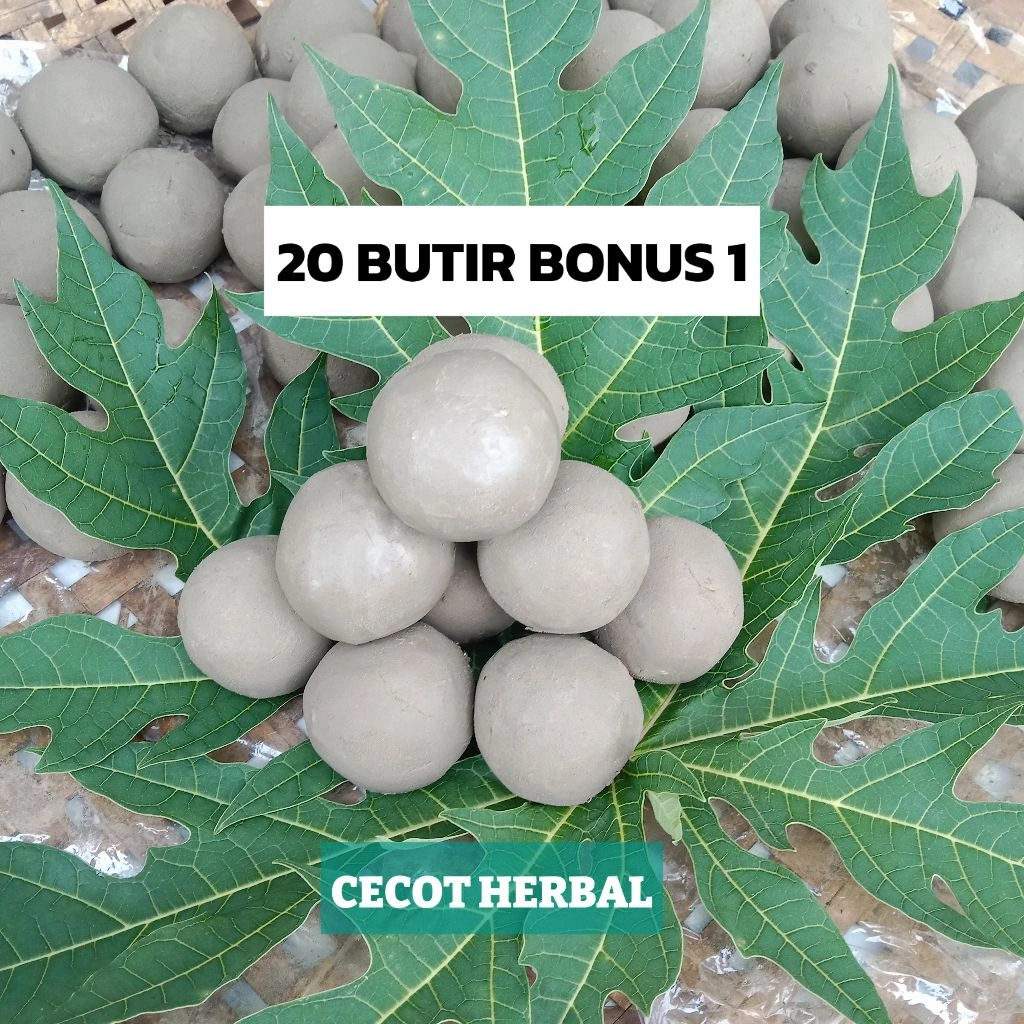 Ampo tanah liat (20 BUTIR BONUS 1) untuk merebus daun pepaya agar tidak pahit / tanah lempung penghilang pahit daun pepaya
