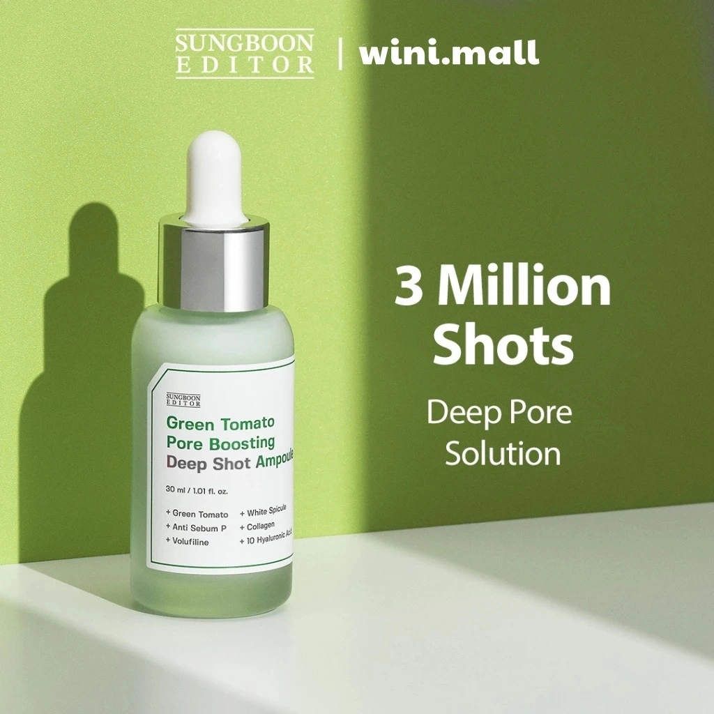 SUNGBOON EDITOR Green Tomato Pore Lifting Ampoule 30ml / Instant Pore Minimizing