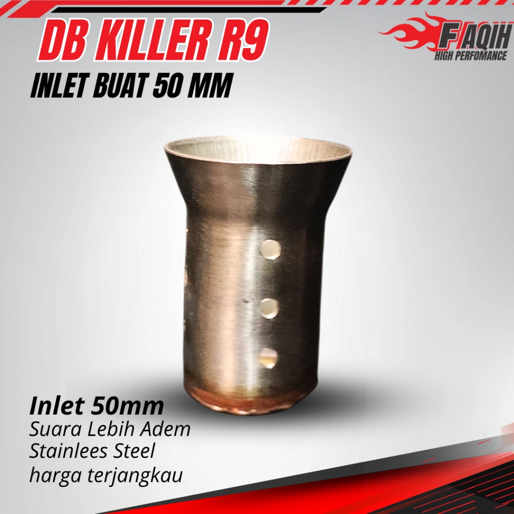 Db Killer R9 Peredam Suara Knalpot Universal Inlet 50 Mm Cbr R25 r15 Ninja rr Ninja 250 Mt-25 Xsr155