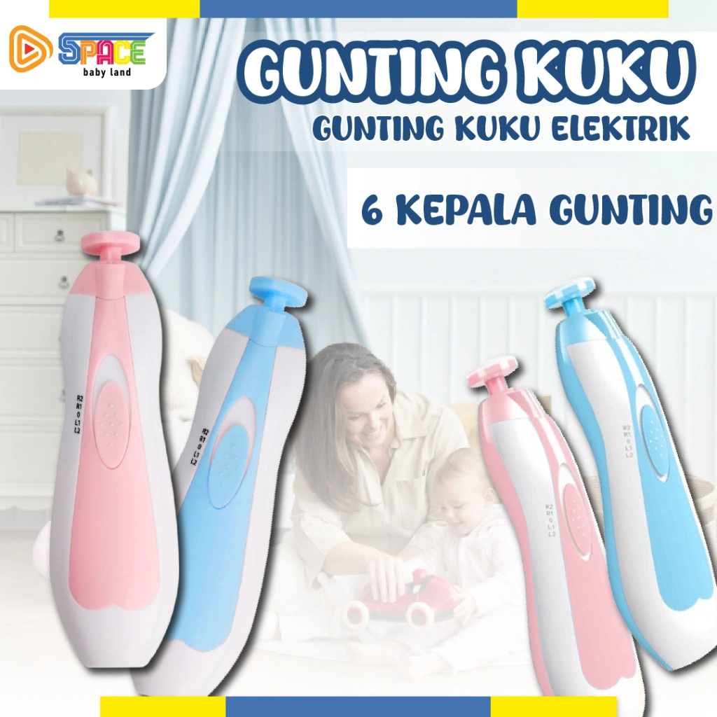 GUNTING KUKU BAYI ELEKTRIK SET Baby Care Electric Nail Trimmer Peralatan Pemotong Kuku Bayi New Born Clippers Set Tool Perlengkapan Bayi