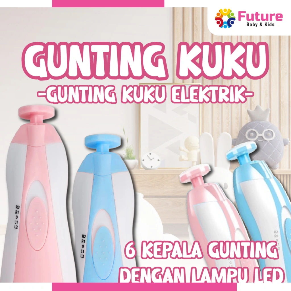 GUNTING KUKU BAYI ELEKTRIK SET Baby Care Electric Nail Trimmer Peralatan Pemotong Kuku Bayi New Born Clippers Set Tool Perlengkapan Bayi