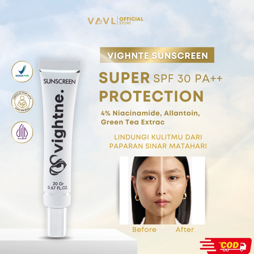 VAVL Vightne Sunscreen (Best Seller) | SPF 30 | Skin Protection Sunscreen | Physical Sunscreen