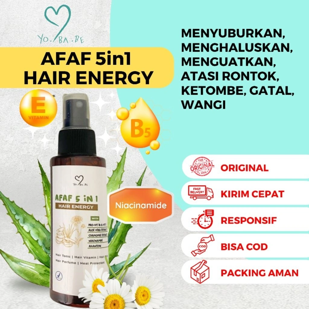 YO.BA.BE AFAF 5 in 1 HAIR ENERGY Hair mist | Hair perfume Hair tonic Hair vitamin Heat protectant