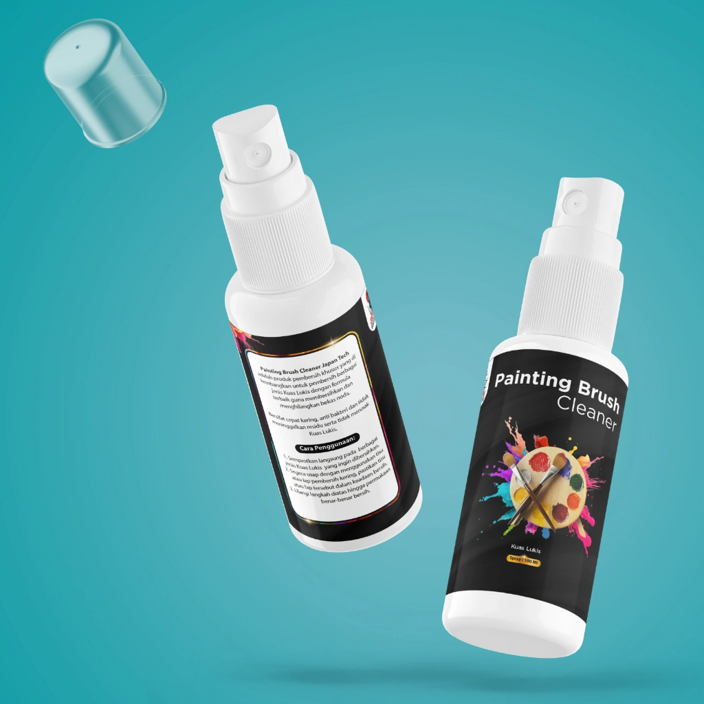 Painting brush cleaner japan tech pembersih kuas spray celup cat lukis cepat kering cat air menggambar lukisan
