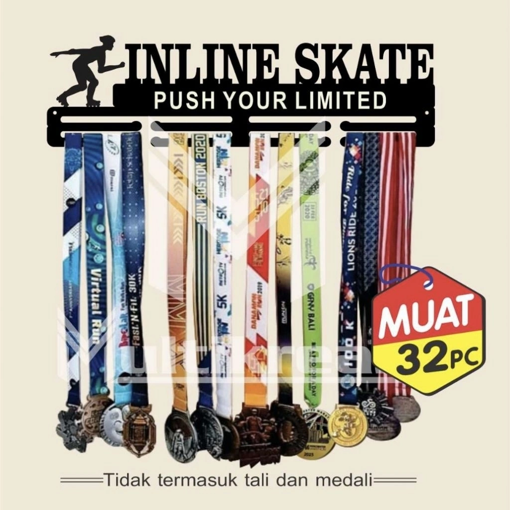 Sepaturoda, Inlineskate, Rollerskate Gantungan Medali