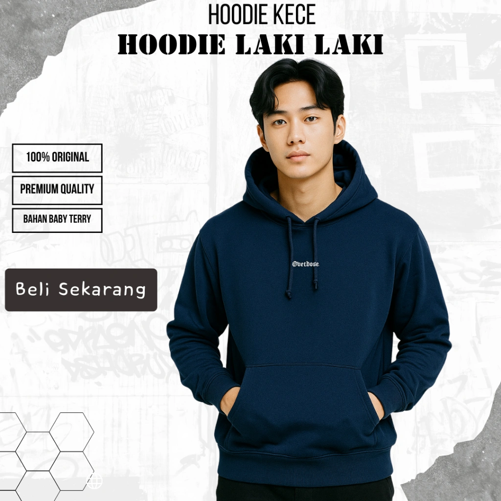 DEN N DEV - Hoodie Pria dan Wanita bahan Babyterry - Jumper Pria dan Wanita Dewasa - Hoodie Unisex