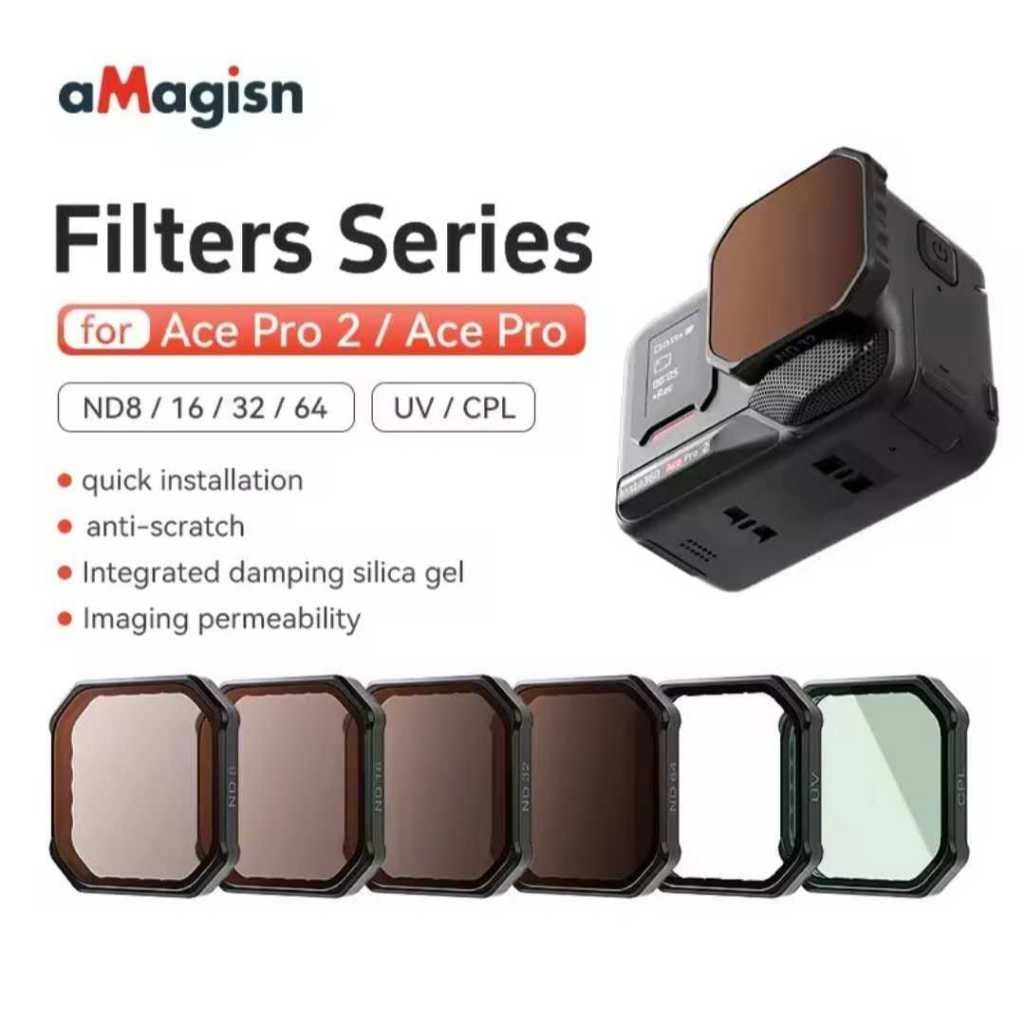aMagisn Lens Filter AC28 For Insta360 Ace Pro2 CPL UV ND Filter Lensa untuk AcePro2
