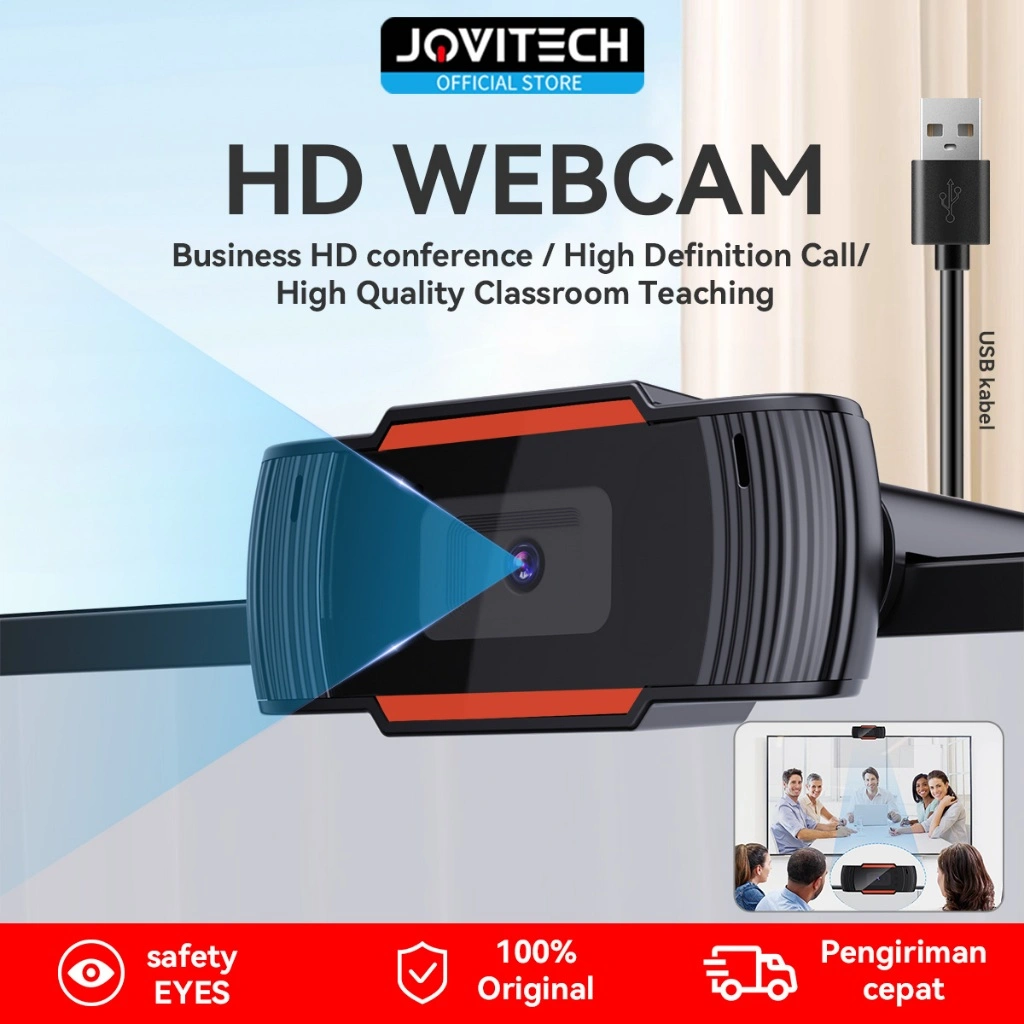 Jovitech Webcam HD Video With Microphone Webcam For PC Computer Laptop Webcam HD Camera Plug and Play - CM10