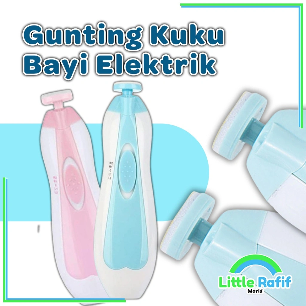 GUNTING KUKU BAYI ELEKTRIK SET Baby Care Electric Nail Trimmer Peralatan Pemotong Kuku Bayi New Born Clippers Set Tool Perlengkapan Bayi