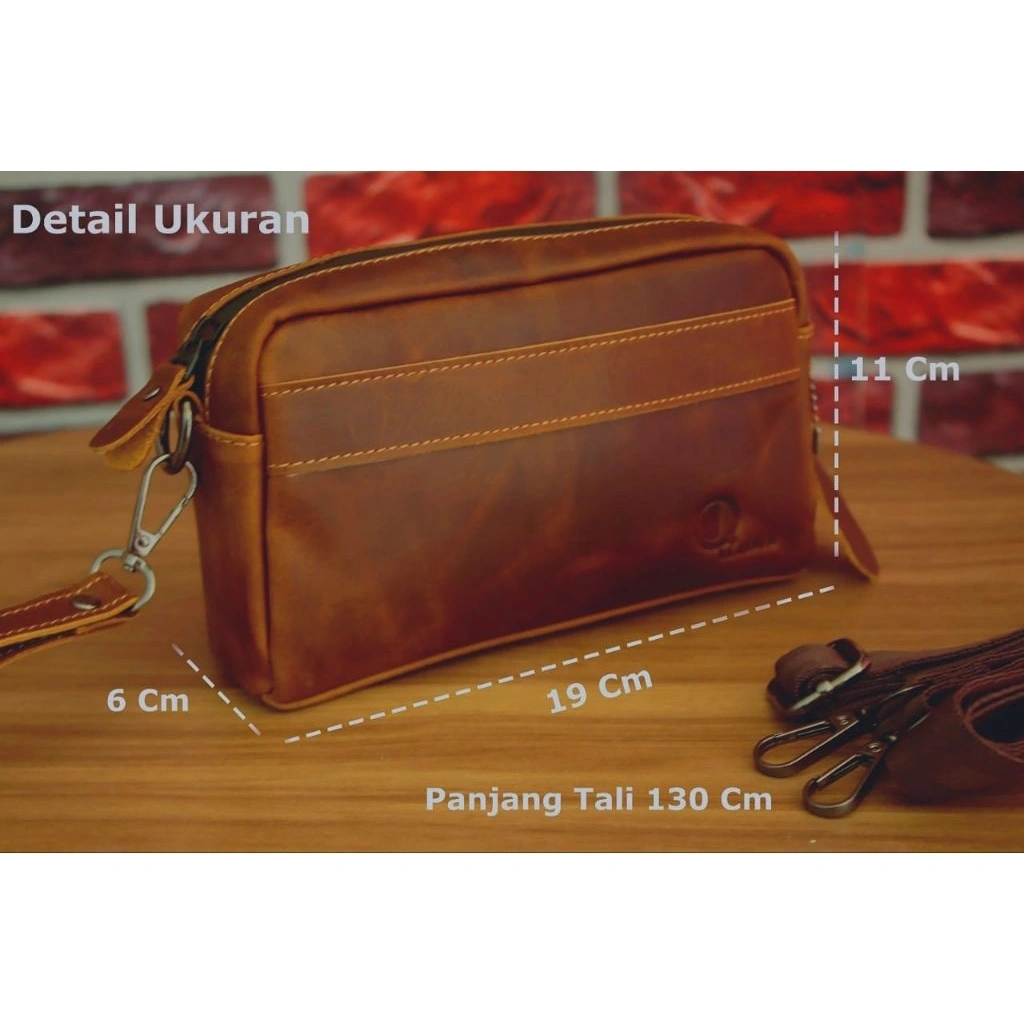 Handbag Kulit Sapi Asli -  Handbag Unisex Alpad 19x11cm
