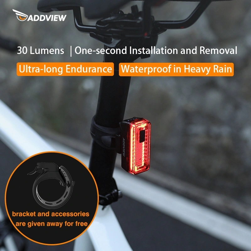 ADDVIEW Bike Taillight - 30-Lumen Auto-Sensor & Brake Light For MTB/Road Bikes Night Safety (COD)