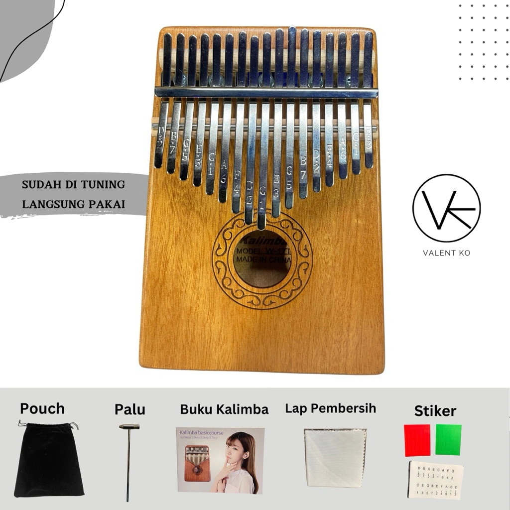 Valent Ko - Kalimba 17 Keys Alat Musik Piano Jempol