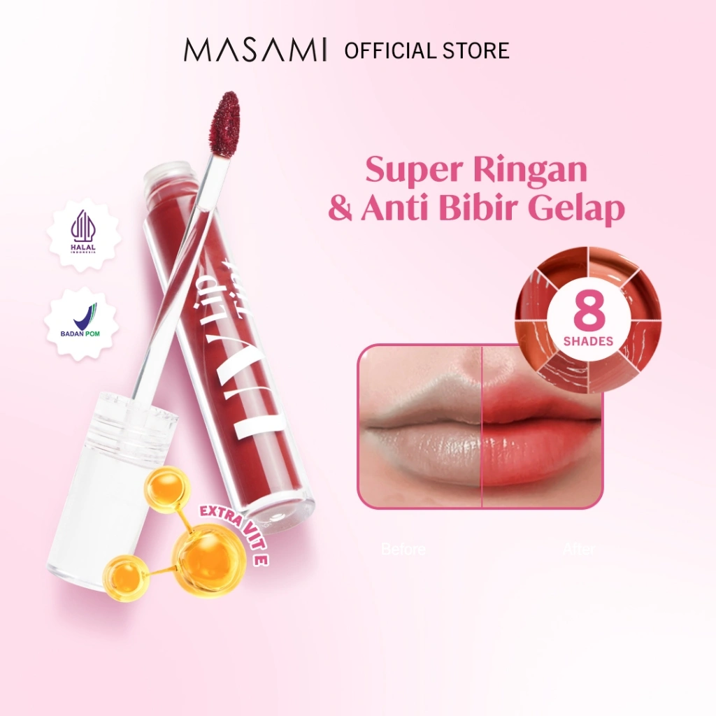 Masami UV Lip Tint Pelembab Bibir / Lip Stain Super Ringan Lipstik Make Up Lipstick Lip Stain Anti Bibir Gelap Liptint Waterproof Tahan Lama