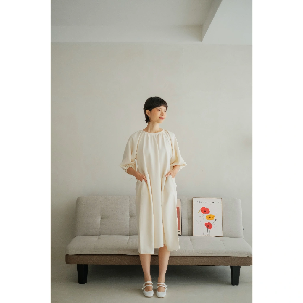 WBR Ume Dress l Dress Midi Wanita Bumil Friendly