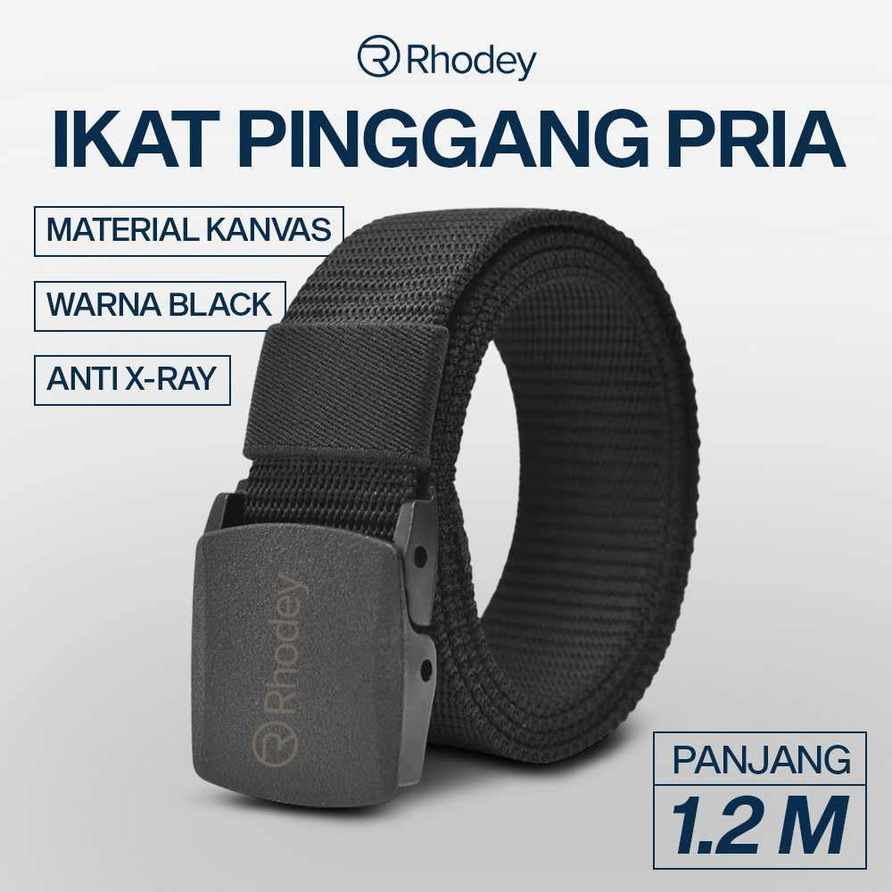 APEN Rhodey Ikat Pinggang Pria Gesper Anti Xray Bahan Kanvas - 899