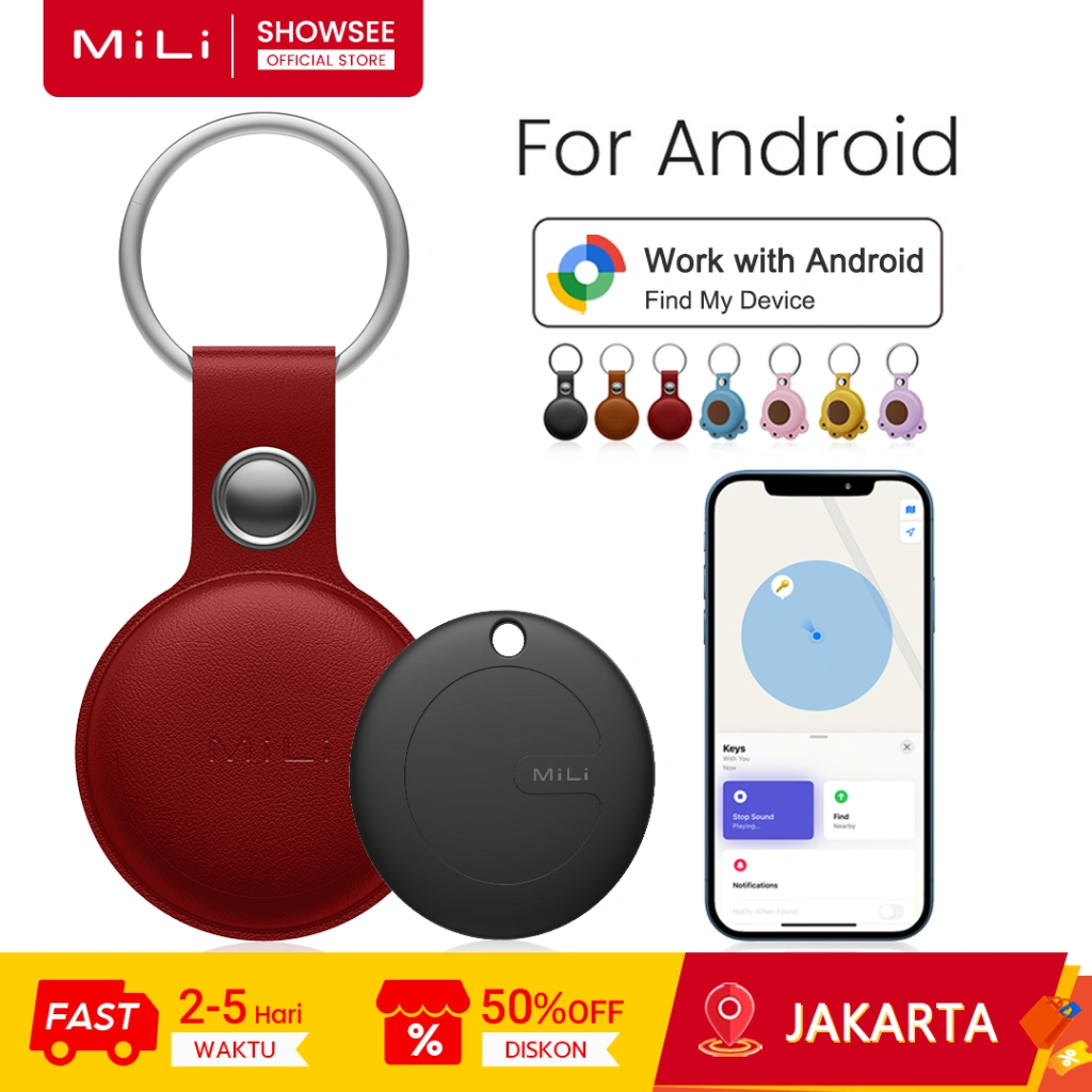 [Android Only] MiLi Mitag Go GPS Tracker IP65 Waterproof 120m Smart Tag Pelacak GPS